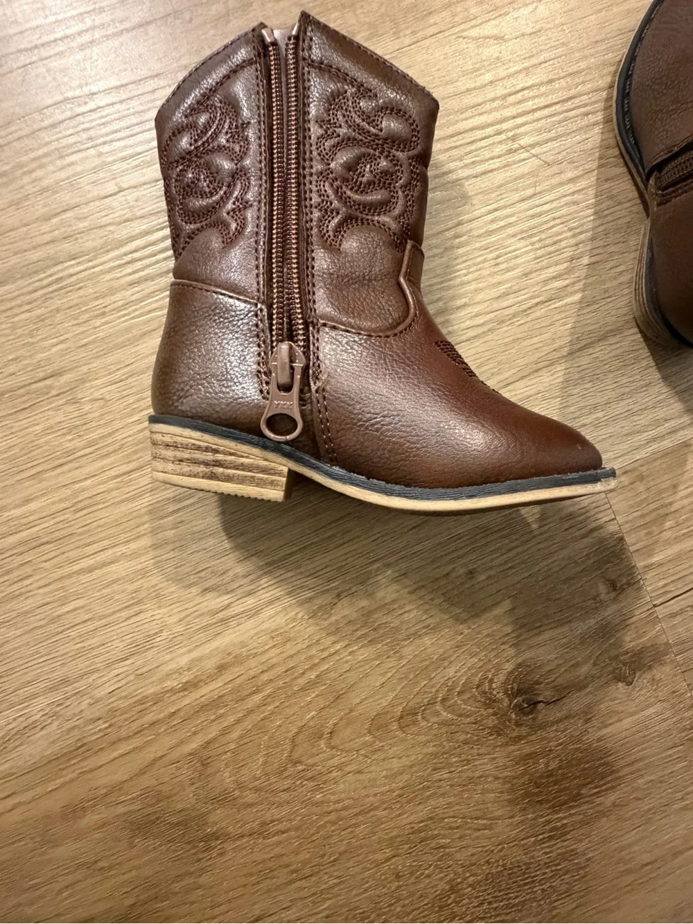 Cat & Jack Brown Kids Western Boots